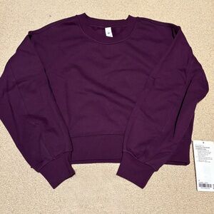 lululemon athletica Magenta Long Sleeve Boxy Crop Sweatshirt
